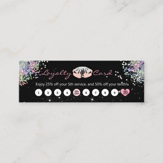 nagelontwerpservice Kortingskaart klant Klantenkaartje (Voorkant)