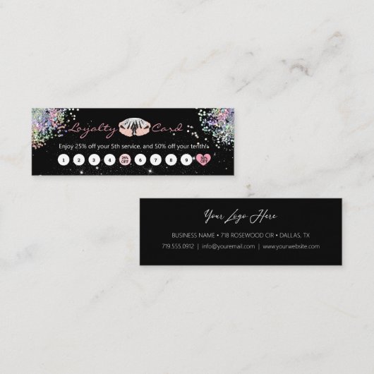 nagelontwerpservice Kortingskaart klant Klantenkaartje (Voorkant / Achterkant)