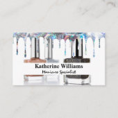 Nagelpoets Flessen | Glitter Drip Visitekaartje (Voorkant)