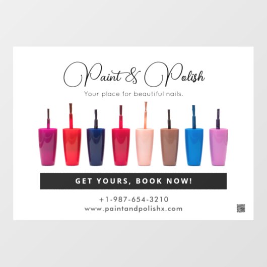 Nagelpoets Kleurenset Nagelstudio Raamsticker (Vel)