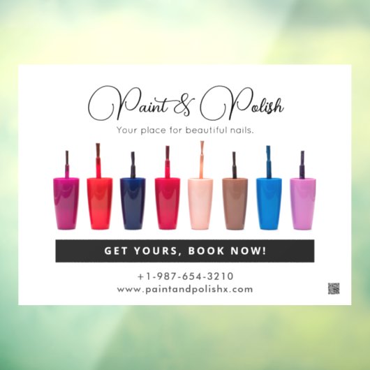 Nagelpoets Kleurenset Nagelstudio Raamsticker (Vel 3)