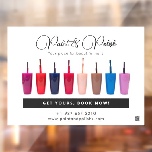 Nagelpoets Kleurenset Nagelstudio Raamsticker (Vel 2)