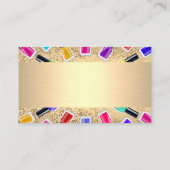 Nagelpolishflessen | Metallisch Goud | Gouden Spik Visitekaartje (Achterkant)