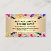 Nagelpolishflessen | Metallisch Goud | Gouden Spik Visitekaartje (Voorkant)