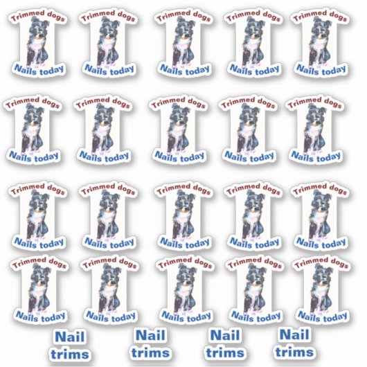 nagels bijgesneden sticker (Voorkant)