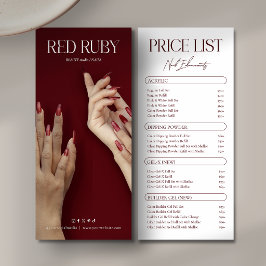 Nagels Cosmetische Salon Service Prijslijst Rek Reclamekaart