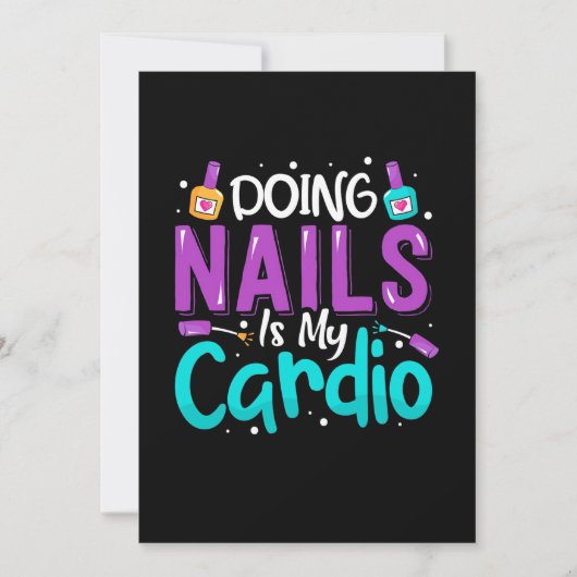 Nagels doen is mijn cardio kaart (Voorkant)
