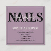 Nagels door aangepaste foto vierkante visitekaartje (Voorkant)