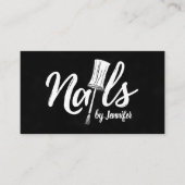 Nagels door - Originele Tekst logo Tekening - Wit Visitekaartje (Voorkant)