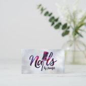 Nagels door - Tekst logo Tekening Glitter Nagellak Visitekaartje (Staand voorkant)