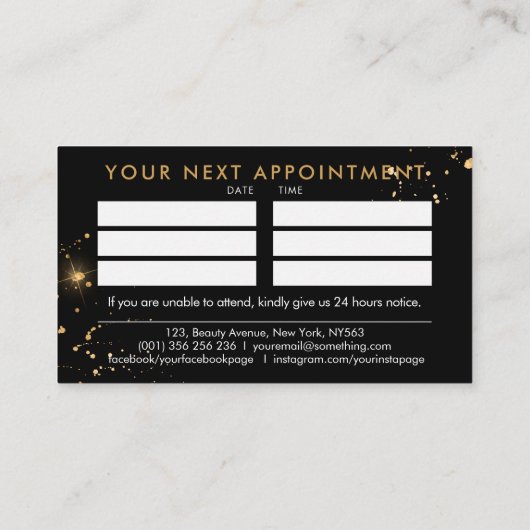 Nagels Logo graphic - Roze Glitter Nagellak Visitekaartje (Achterkant)