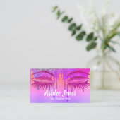 Nagels Make-up Artiest Roze Visitekaartje (Staand voorkant)