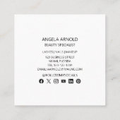 Nagels Make-up Specialist Beauty Salon Vierkante Visitekaartje (Achterkant)