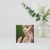 Nagels Make-up Specialist Beauty Salon Vierkante Visitekaartje (Staand voorkant)