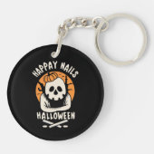 Nagels Maken Mooi Halloween  Sleutelhanger (Achterkant)