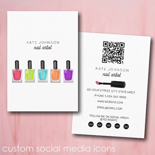 Nagels Manicure Pedicure Schoonheid Nagelkunstenaa Visitekaartje