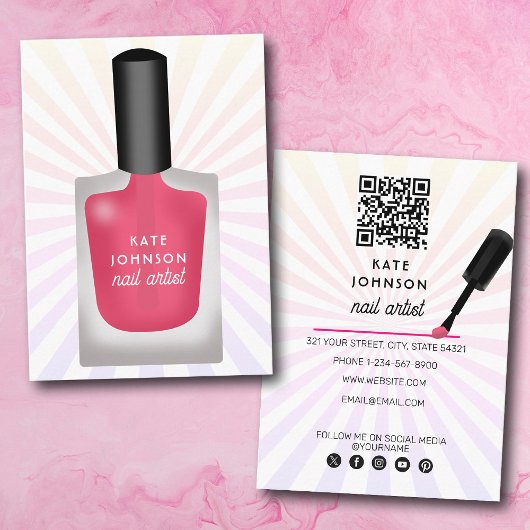 Nagels Manicure Pedicure Schoonheid Nagelkunstenaa Visitekaartje