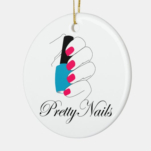  nagels met nagellak keramisch ornament (Links)