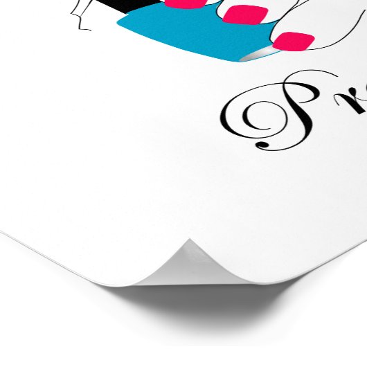  nagels met nagellak poster (Hoek)