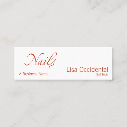 nagels mini visitekaartje (Voorkant)