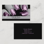 nagels op papier (roze nagels) visitekaartje (Voorkant / Achterkant)