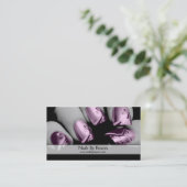 nagels op papier (roze nagels) visitekaartje (Staand voorkant)