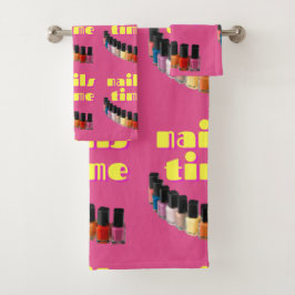 nagels salon decoreren stijl bad handdoek