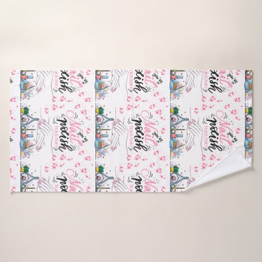 nagels salon decoreren stijl badhanddoek (Badhanddoek)