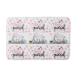 nagels salon decoreren stijl badmat