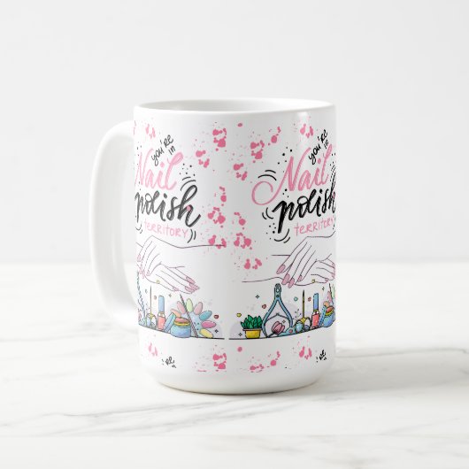 nagels salon decoreren stijl koffiemok (Voorkant links)