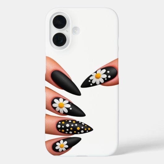 Nagels stijl zwart Case-Mate iPhone case (Achterkant)