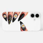 Nagels stijl zwart Case-Mate iPhone case (Achterkant (horizontaal))