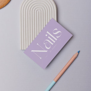 Nagels Stout Lettertype Lila Paars Visitekaartje