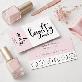 Nagels Studio Blush Roze Klant Trouwkaart  Visitekaartje