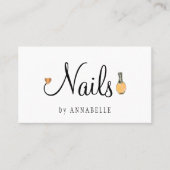 Nagels typografie glam goud metallic chique salon visitekaartje (Voorkant)