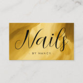 Nagels Typografie Gouden penseelstreek Zakelijk Visitekaartje (Voorkant)
