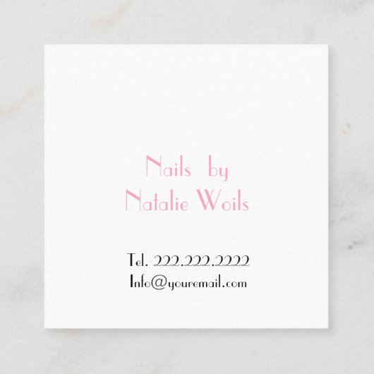 nagels vierkante visitekaartje (Achterkant)