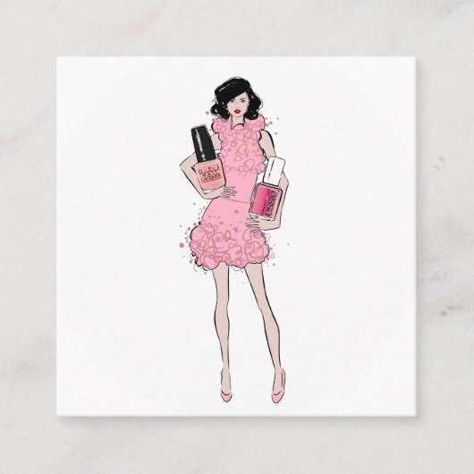 nagels vierkante visitekaartje (Voorkant)