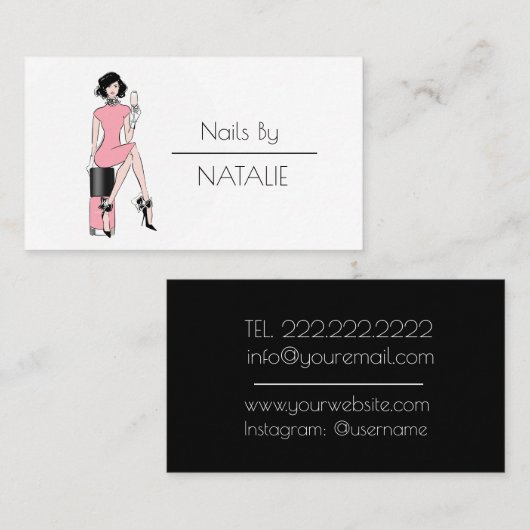 nagels visitekaartje (Voorkant / Achterkant)