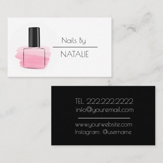 nagels visitekaartje (Voorkant / Achterkant)