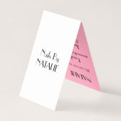 nagels visitekaartje (Achterkant)