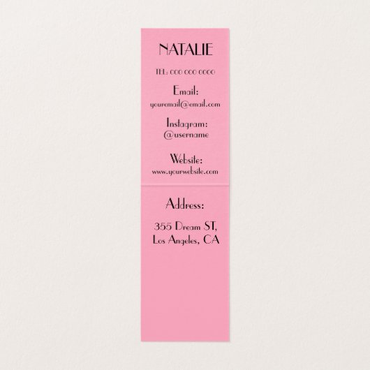 nagels visitekaartje (Binnenkant ongevouwen)