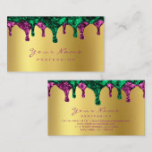 Nagels Wax Epilatie Roze Goud Groene Kool Visitekaartje (Voorkant / Achterkant)