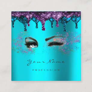 nagels wax wimper ontharing blauw turkoois vierkante visitekaartje