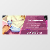 Nagelsalon bewerkbare aangepaste venstervastklampe raamsticker (Vel)