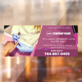 Nagelsalon bewerkbare aangepaste venstervastklampe raamsticker (Vel 2)