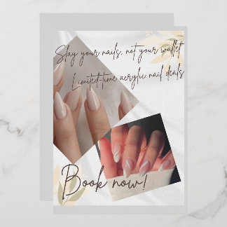 Nagelsalon discount template folie uitnodiging
