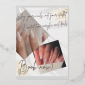 Nagelsalon discount template folie uitnodiging (Voorkant)