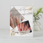 Nagelsalon discount template folie uitnodiging (Staand Voorkant)