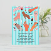 Nagelsalon Galentine's Day Kaart (Staand voorkant)